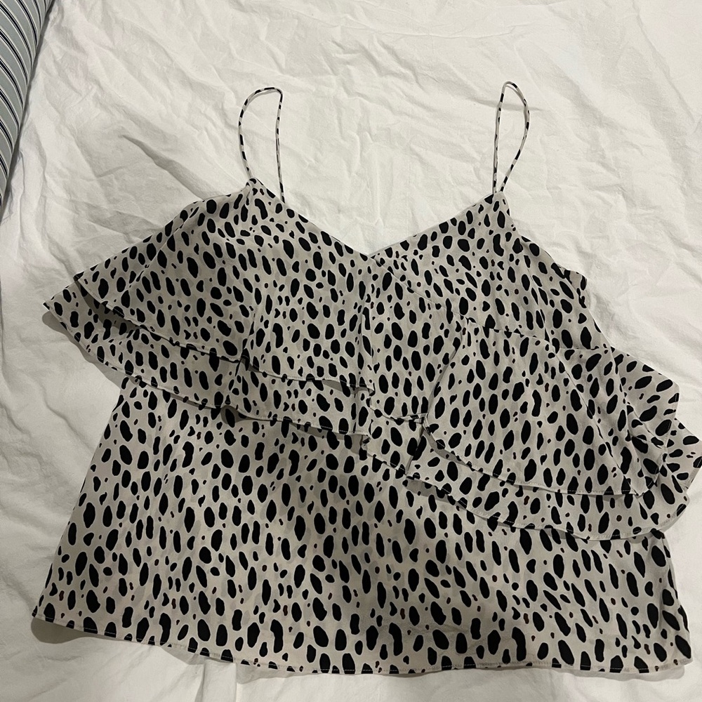 Jcrew animal print silk top